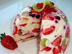 Фруктовый десерт из творога без выпечки