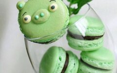 Зеленые макаруны Angry birds
