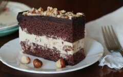 Орехово-шоколадный торт-мороженое