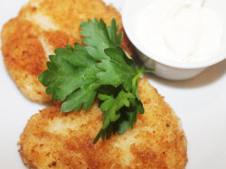 Постные картофельные биточки с крабовыми палочками
