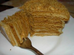 Домашний торт «Каприз» со сгущенкой