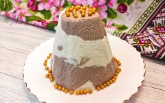 Быстрая творожная пасха со сгущенкой