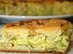 Заливной пирог с капустной начинкой на майонезе