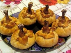 Куриные ножки в мешочке с картофелем и грибами
