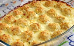 Куриные шарики в сырном соусе в духовке