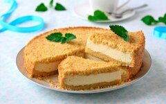 Королевский тертый пирог с творогом