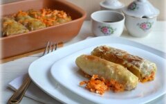 Постные голубцы с рисом и маринованными шампиньонами