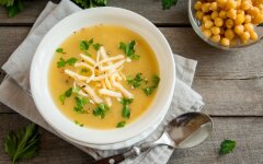 Сливочный крем-суп с картофелем и плавленым сыром