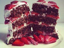 Шоколадно-овсяный кекс с апельсиновой пропиткой