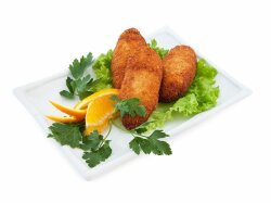 Котлеты по-киевски с шампиньонами и маслом