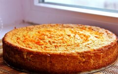 Творожно-морковная запеканка с кефиром