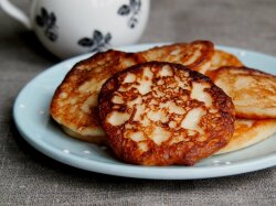 Творожные оладьи с простоквашей без сахара