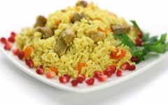 Плов из индейки и риса в мультиварке