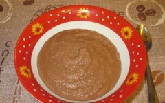 Манная каша с какао в мультиварке