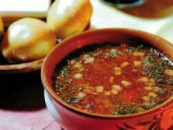 Борщ с пампушками