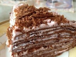 Протеиновый блинный торт с творожной начинкой