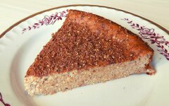 Творожная запеканка с бананом и шоколадом