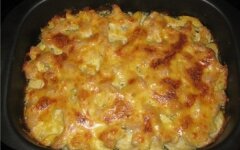 Запеченный картофель с чесноком под сырной корочкой