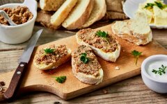 Паштет «Нежность» из шампиньонов с фасолью