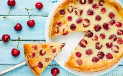 Вишневый клафути с ликером