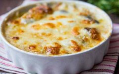 Жульен с куриным филе и шампиньонами в мультиварке