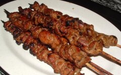 Шашлык из свинины с медом и апельсинами
