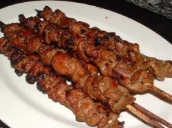 Шашлык из свинины с медом и апельсинами