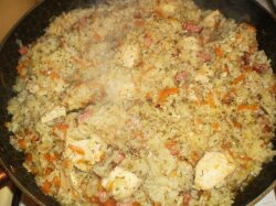 Классический ризотто с курицей и грибами