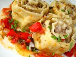 Ленивые пельмени «Розочки» с мясом