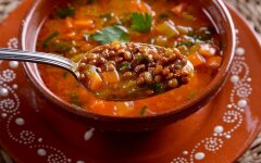 Каша из красной чечевицы со сливочным маслом