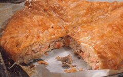 Пирог с рыбой и рисом по-татарски