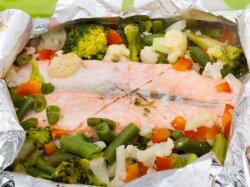 Кета с мексиканской смесью в фольге