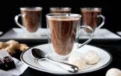 Имбирный горячий шоколад с молоком