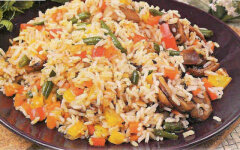 Ризотто со стручковой фасолью и морепродуктами