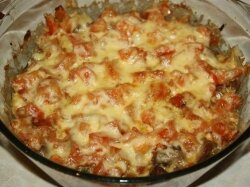 Куриная печень с помидорами по-милански