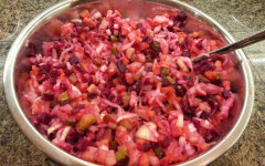 Винегрет со свежей капустой и картофелем