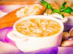 Куриный сливочный суп с чечевичной крупой