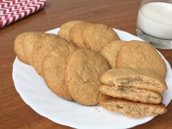 Овсяное печенье из овсяной муки с медом и корицей