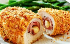 Котлеты кордон блю из куриного филе с ветчиной и сыром