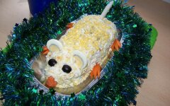 Салат «Мышка» с орехами
