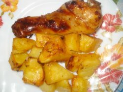 Куриные ножки с картофелем и укропом в мультиварке