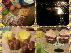 Протеиновые шоколадные кексы с творожным кремом