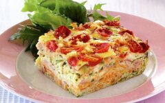 Сытная овощная запеканка с мясом