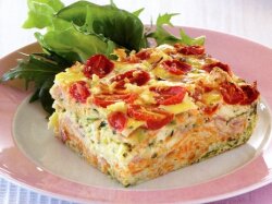 Сытная овощная запеканка с мясом