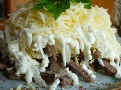 Салат «Мужской каприз» с мясом