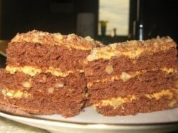 Торт «Золотой ключик» со сгущенным молоком