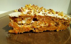 Морковный торт со сметанным кремом
