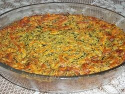 Запеканка из кабачков и моркови с сыром в духовке