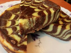 Творожно-манная запеканка «Зебра»