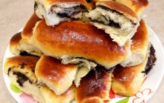Сдобные булочки с маком из дрожжевого теста